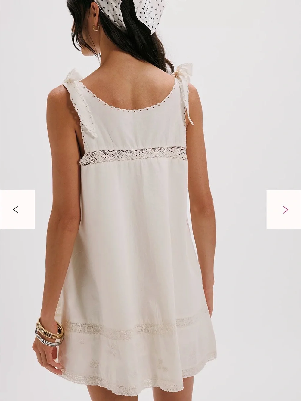 Free People Penelope Mini Dress Ivory Small NWT - Picture 2 of 5
